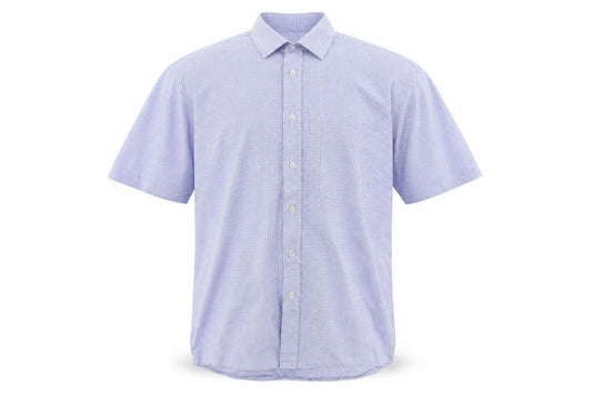 Tom Hagan Mens Blue Check   Button-Up Size M