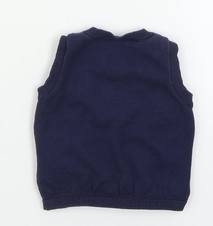Back view of Mothercare Baby Blue Geometric Jacket, size 3-6, Months