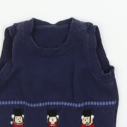 Close-up detail of Mothercare Baby Blue Geometric Jacket, size 3-6, Months