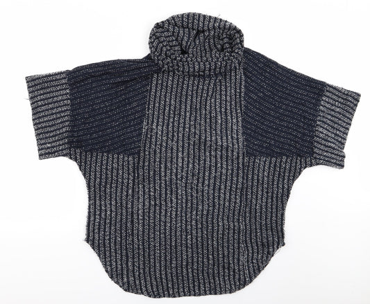 Stock Shop Womens Blue Striped  Pullover Jumper Size S  - Stock Shop Cowl Sweater