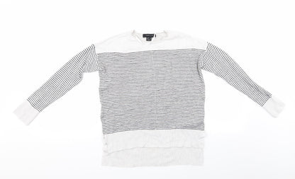 Additional front view of Atmosphere women’s multicoloured striped jumper, size UK 8, - atmosphere