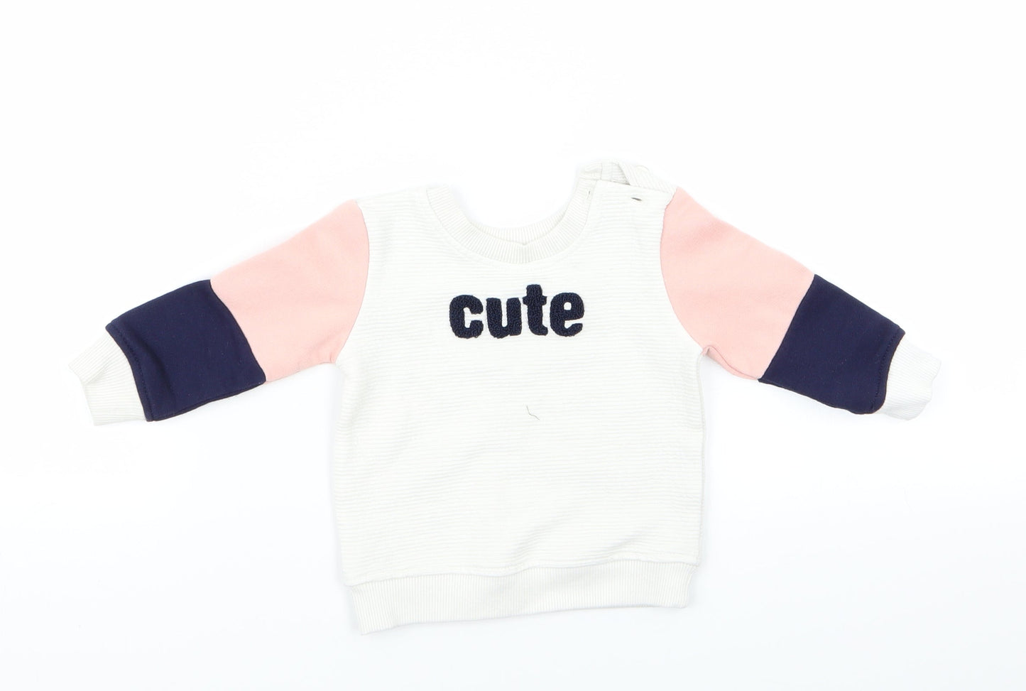 Primark Girls Multicoloured   Pullover Casual Size 6-9 Months  - Cute Logo