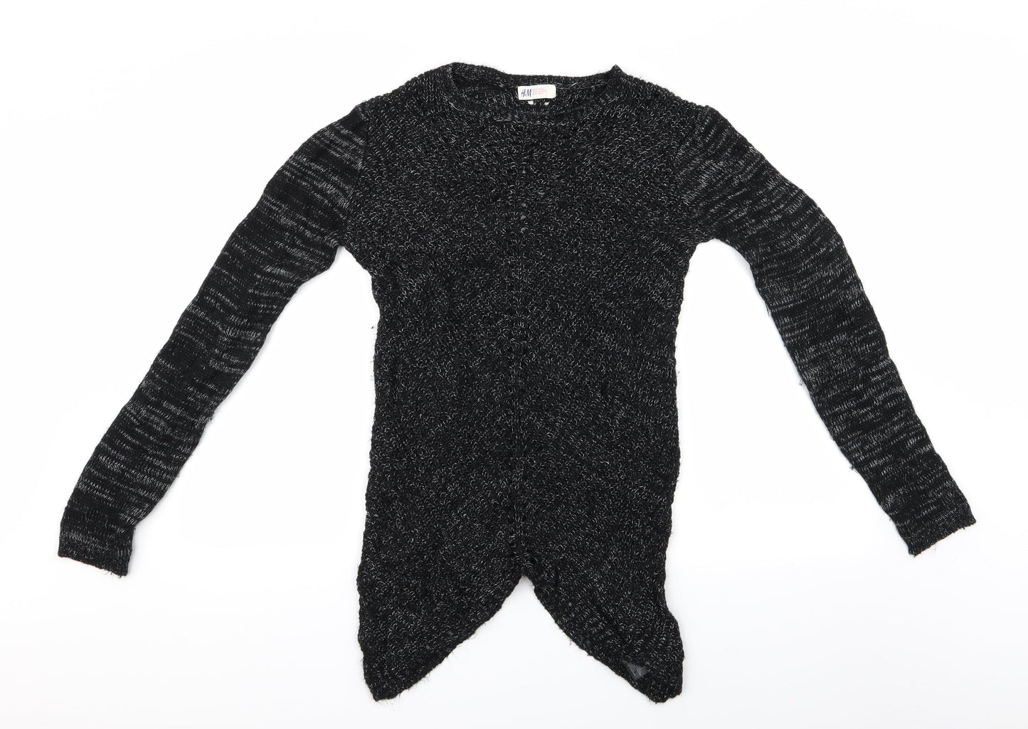 H&M Girls Black   Pullover Jumper Size 14 Years