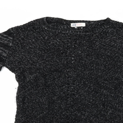 H&M Girls Black   Pullover Jumper Size 14 Years