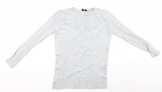 Warehouse Womens Grey   Pullover Jumper Size 6  - Warehouse