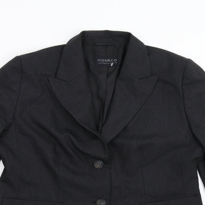 Preloved Monaco Womens Grey   Jacket Suit Jacket Size 16 - Detail