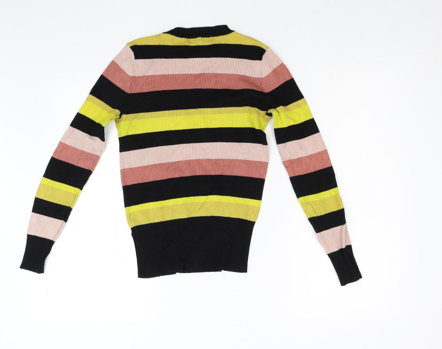 M*S Womens Multicoloured Striped Knit Pullover Jumper Size 10
