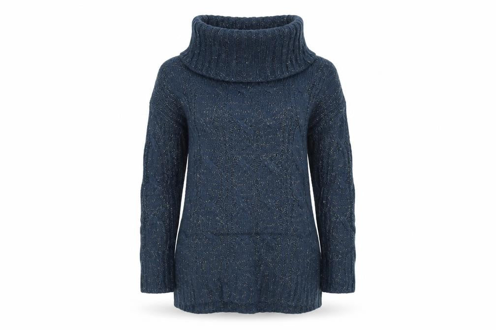 Peacock's Womens Blue  Knit Pullover Jumper Size S