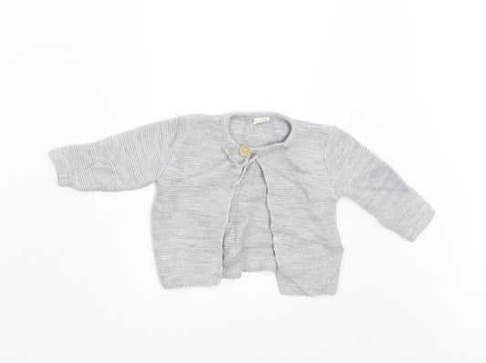 Preworn Baby Grey   Cardigan Jumper Size 12-18 Months