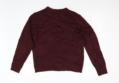 George Mens Red  Knit Pullover Jumper Size S