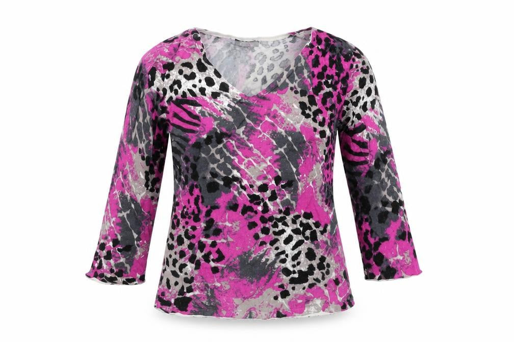 Sky designs Womens Pink Animal Print  Pullover Jumper Size S