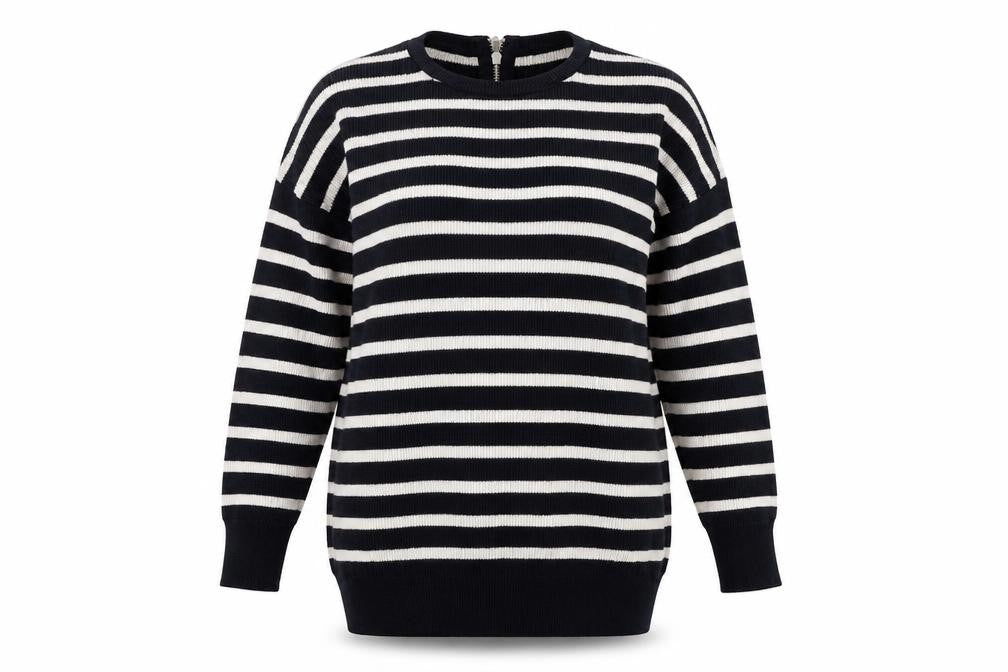 Atmosphere Womens Blue Striped  Pullover Jumper Size 6