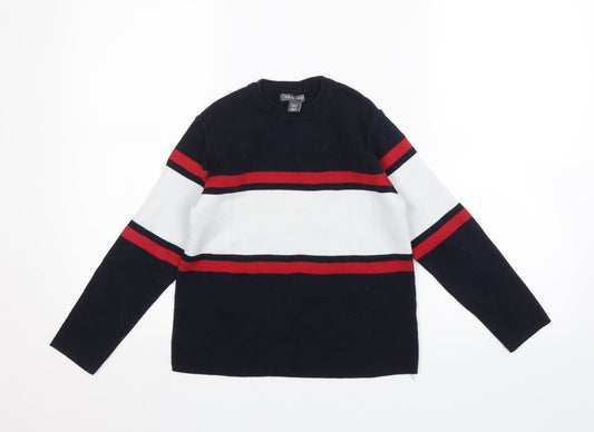 Primark Girls Blue Striped  Pullover Jumper Size 9-10 Years