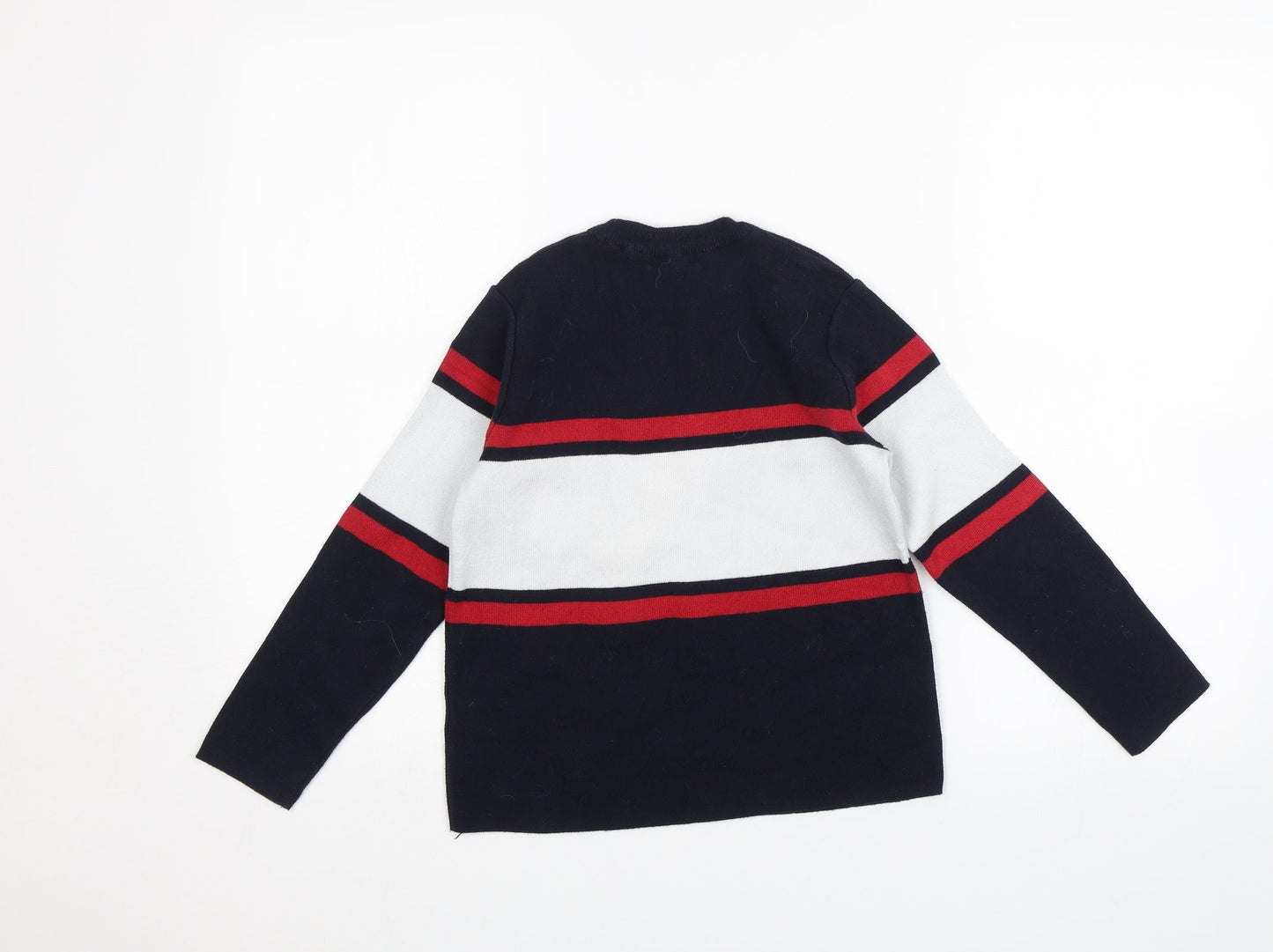 Primark Girls Blue Striped  Pullover Jumper Size 9-10 Years