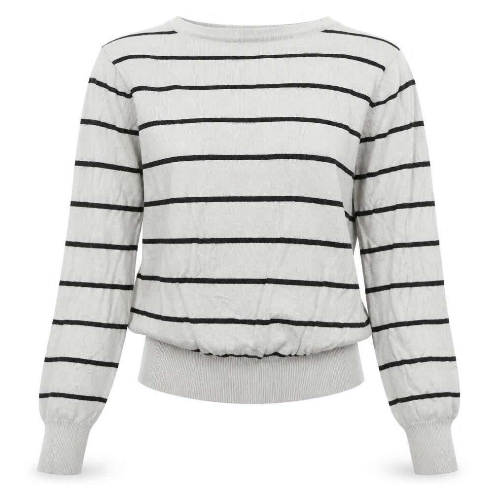 Miss Life Girls Grey Striped  Pullover Jumper Size XL