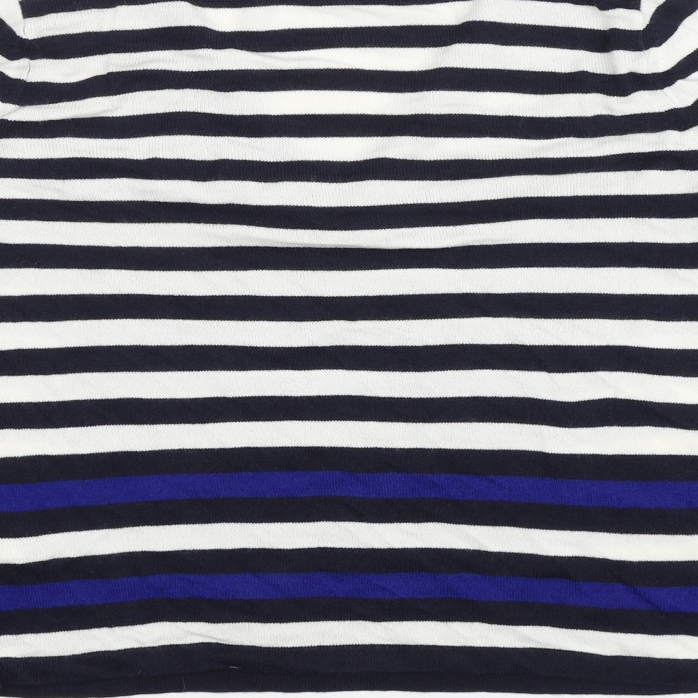 M&S Womens Blue Striped  Pullover Jumper Size 14