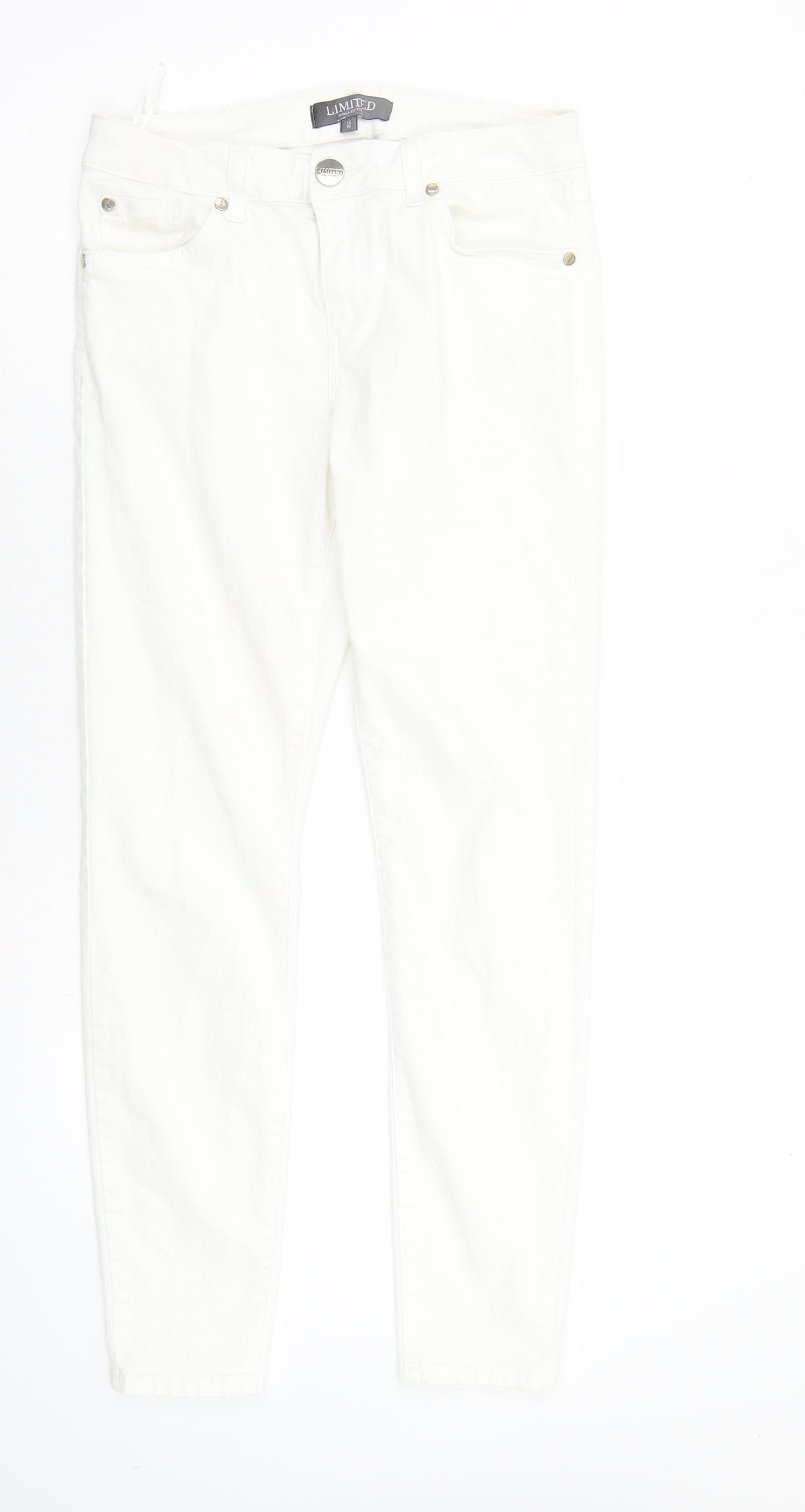 Limited Collection Womens White   Skinny Jeans Size 12 L29 in