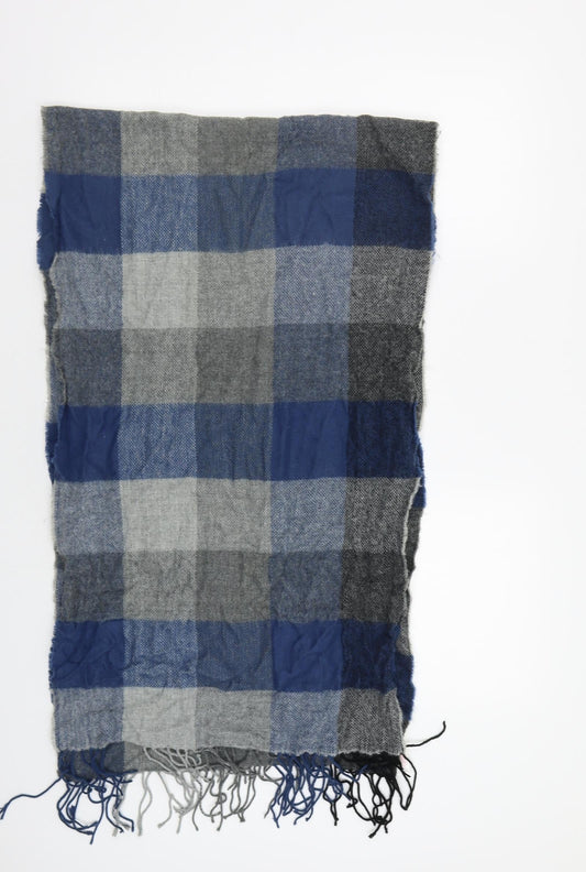 F&F Womens Blue Check   Shawl/Wrap
