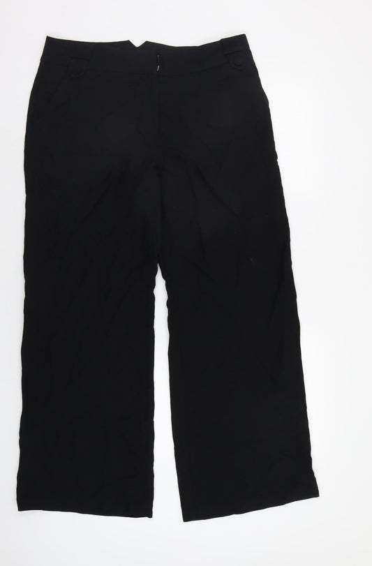 M&S Womens Black   Trousers  Size 14 L29 in