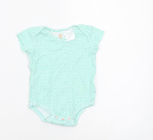 Bright Stars Baby Green Polka Dot  Romper One-Piece Size 6-9 Months