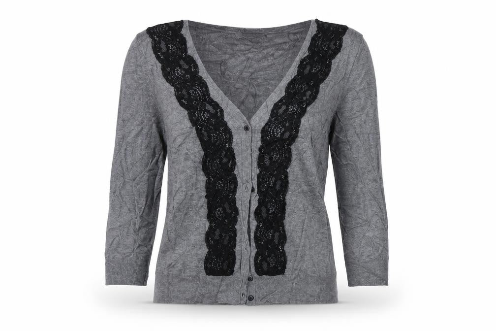 H&M Womens Grey   Cardigan Jumper Size S