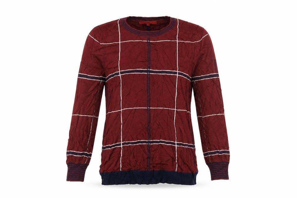 Next Womens Red Check  Pullover Jumper Size 10