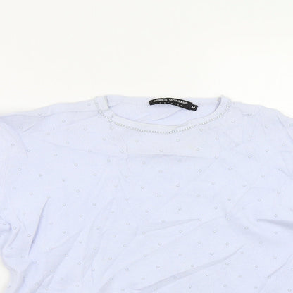 Debbie Morgan Womens Blue   Pullover Jumper Size M  - Beaded