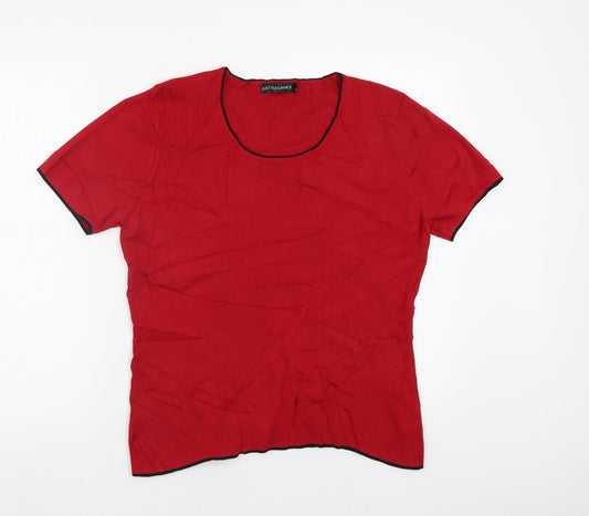 Just Elegance Womens Red   Pullover Jumper Size L