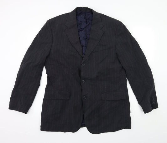 M&S Mens Grey Striped  Jacket Blazer