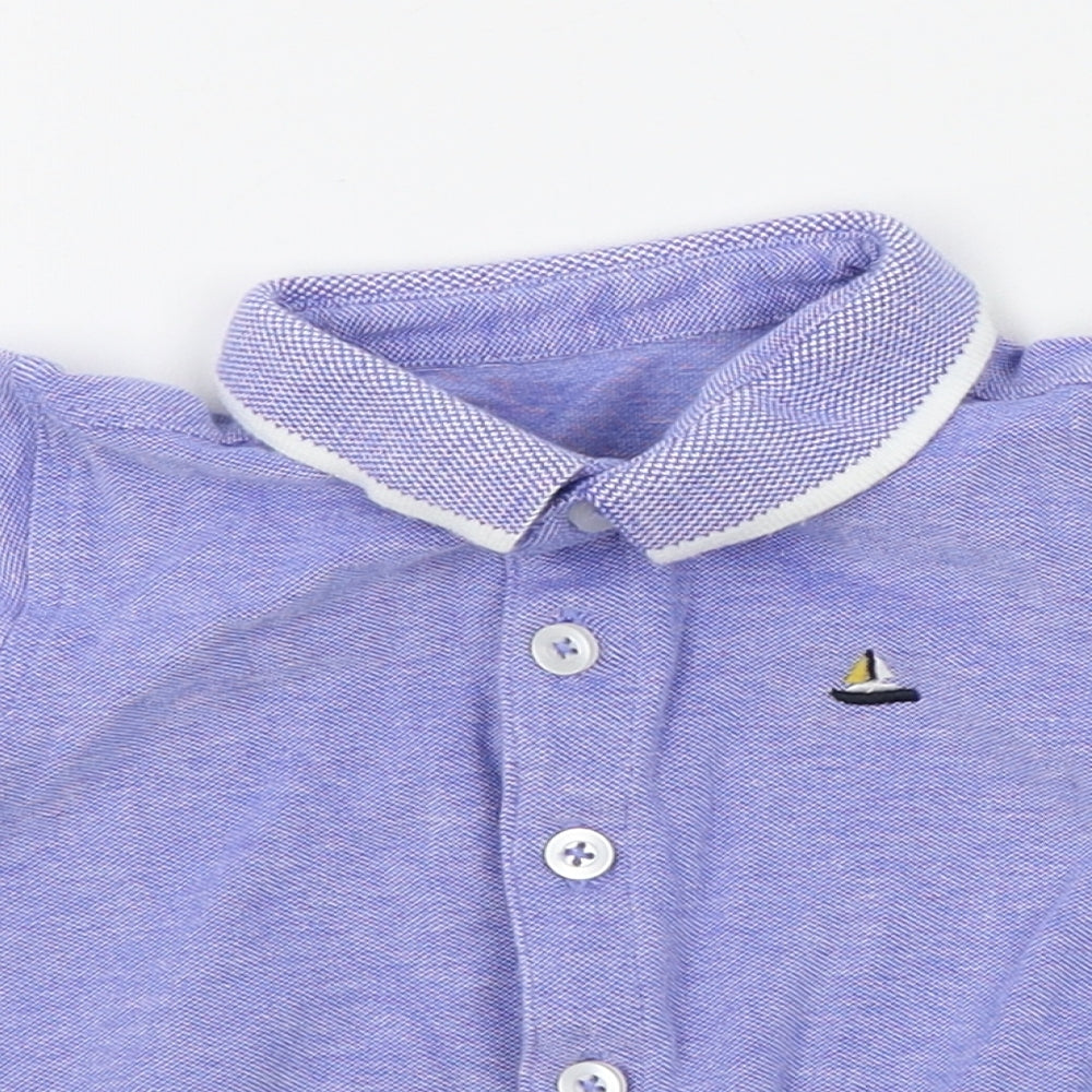 Matalan Baby Blue   Basic Polo Size 9-12 Months
