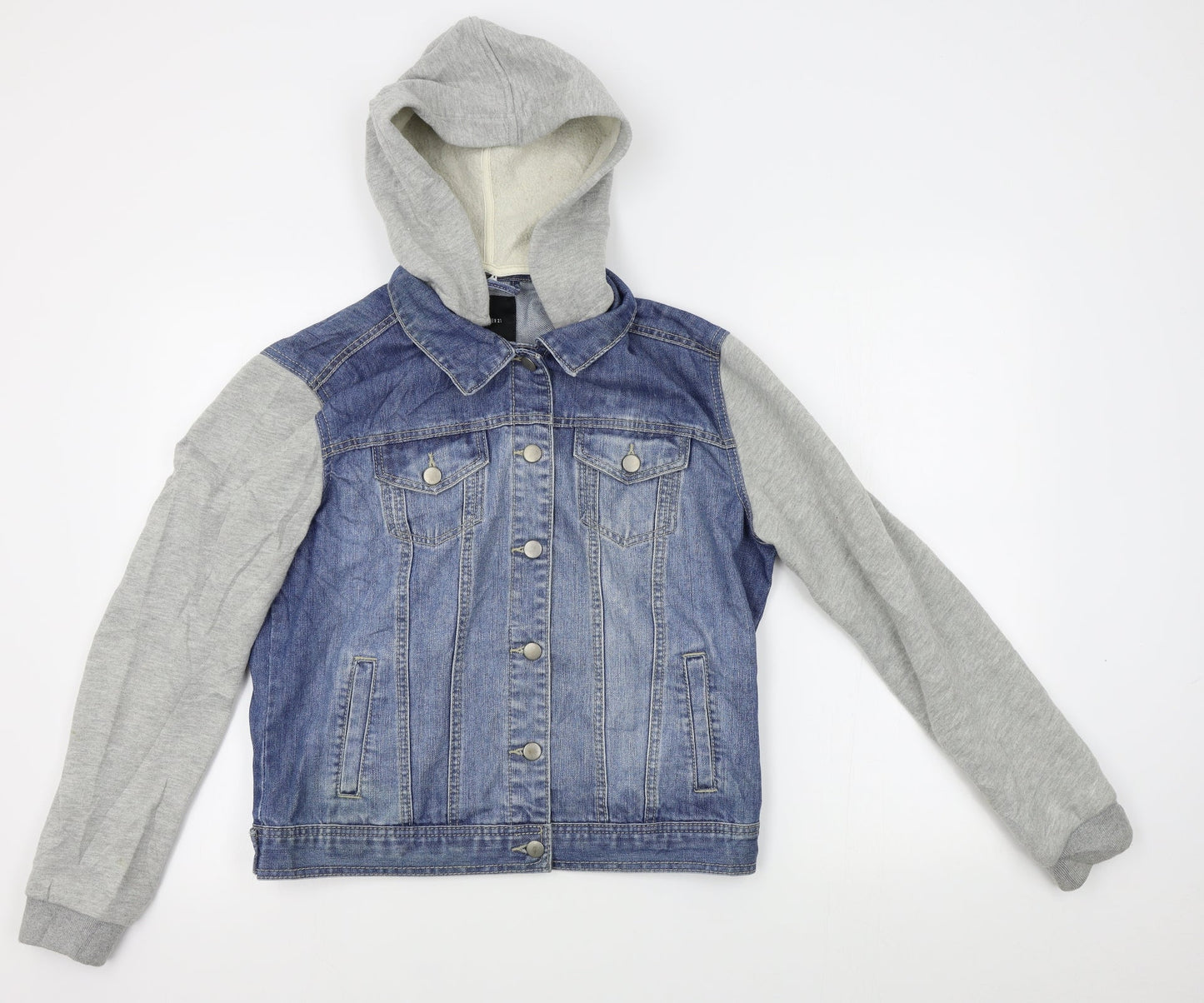 FOREVER 21 Womens Blue   Jacket  Size M  - removable hood