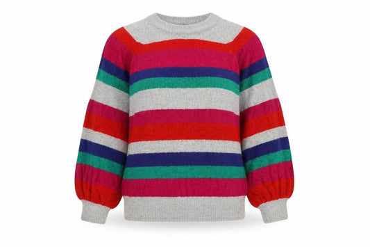 Brave Soul Womens Grey Striped  Pullover Jumper Size 14