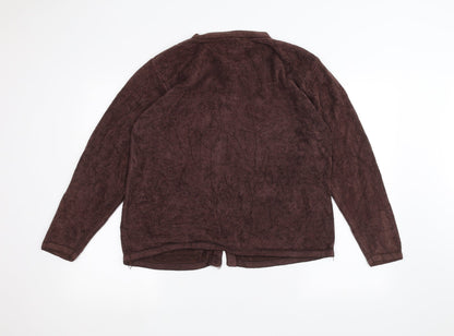Back view of elizabeth scott women’s brown jacket, size L