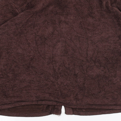 Brand and care label for elizabeth scott women’s brown jacket, size L