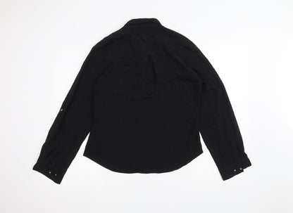 Incorporatewear Womens Black   Basic Button-Up Size 10