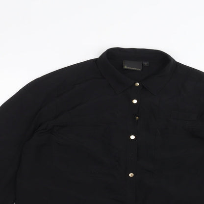 Incorporatewear Womens Black   Basic Button-Up Size 10