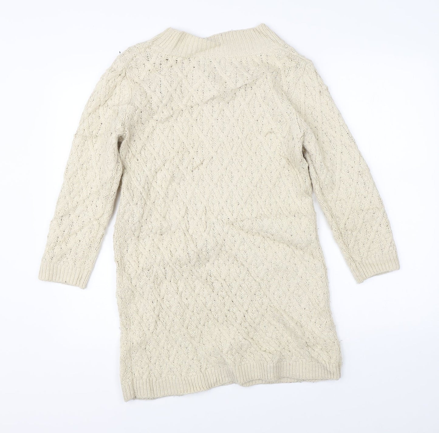 Papay Womens Beige  Knit Pullover Jumper Size 10