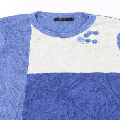 Bonmarché Womens Blue Pullover Jumper Size M