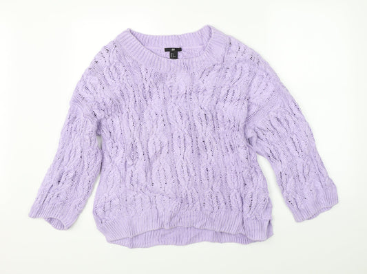 H&M Womens Pink  Knit Pullover Jumper Size M