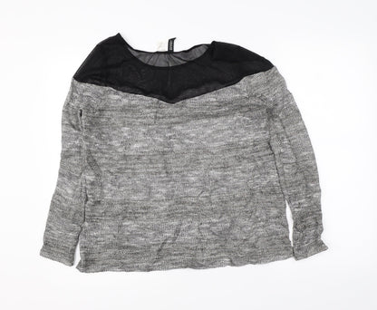 Divided Womens Grey   Pullover Jumper Size M