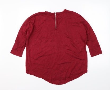 Primark Womens Red   Pullover Jumper Size M