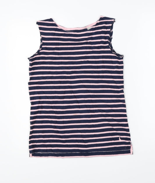 Jack Wills Womens Blue Striped  Basic Tank Size 6