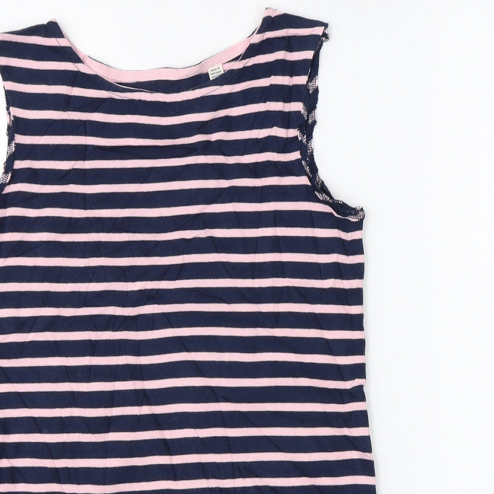 Jack Wills Womens Blue Striped  Basic Tank Size 6