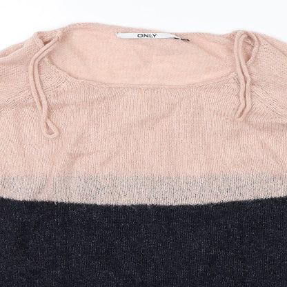 Close-up detail of Only women’s pink jumper, size XS