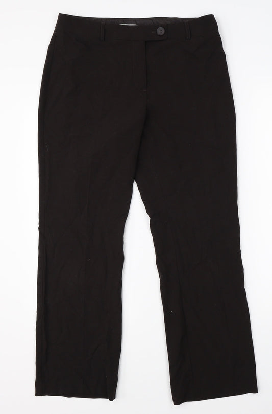 M&S Womens Brown   Dress Pants Trousers Size 12 L25 in