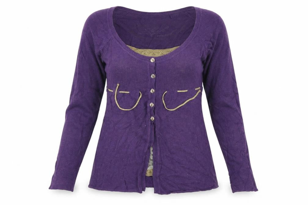 Fish and Cash Womens Purple   Pullover Jumper Size L