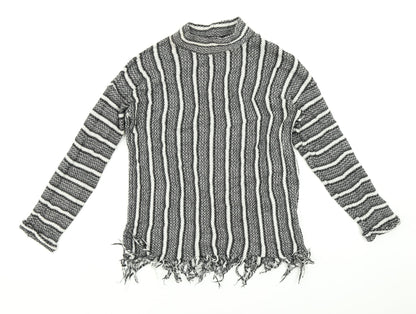 Topshop Womens Multicoloured Striped  Pullover Jumper Size 10
