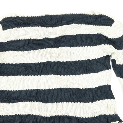 VILA Womens Multicoloured Striped  Pullover Jumper Size M