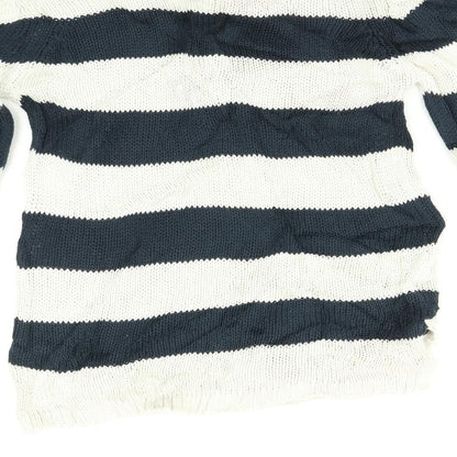 VILA Womens Multicoloured Striped  Pullover Jumper Size M