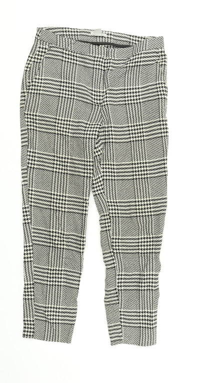 H&M Womens Multicoloured Check  Trousers  Size 10 L25 in